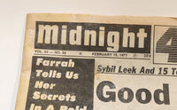Midnight February 15 1977 Sybil Leek And 15 Top Psychics Reveal... Good News For 1977 Tabloid Newspaper