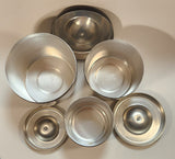 Vintage 1970s West Bend Sugar Coffee Tea Aluminum Metal Storage Canisters