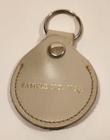 Vintage Salesman Sample No. V 863 Grey Leather Fob Keychain Ring
