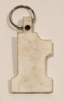 Vintage Treasury Branches Alberta Albertans Investing in Alberta White Rubber Keychain Ring