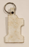 Vintage Treasury Branches Alberta Albertans Investing in Alberta White Rubber Keychain Ring