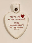 Vintage Royal Canadian Legion BR #149 Wildwood Alberta You're the Heart of our success! Plastic Fob Keychain Ring