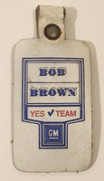 Bob Brown Yes Team GM White Leather Fob Keychain Ring