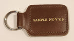 Vintage Salesman Sample No. V 715 Brown Leather Fob Keychain Ring