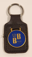 Block Bros. Realtors Sample No. V 718 Brown Leather Fob Keychain Ring