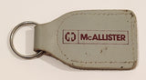 McAllister Grey Leather Fob Keychain Ring