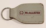 McAllister Grey Leather Fob Keychain Ring
