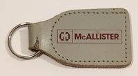 McAllister Grey Leather Fob Keychain Ring