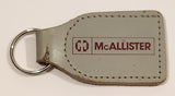 McAllister Grey Leather Fob Keychain Ring