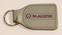 McAllister Grey Leather Fob Keychain Ring