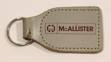 McAllister Grey Leather Fob Keychain Ring