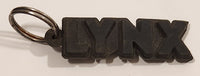 LYNX Dark Grey Black Rubber Fob Keychain Ring