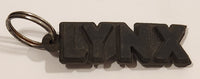 LYNX Dark Grey Black Rubber Fob Keychain Ring