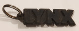 LYNX Dark Grey Black Rubber Fob Keychain Ring