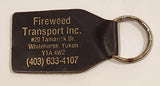 Fireweed Transport Inc. Whitehorse Yukon Brown Leather Fob Keychain Ring