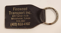 Fireweed Transport Inc. Whitehorse Yukon Brown Leather Fob Keychain Ring