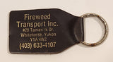 Fireweed Transport Inc. Whitehorse Yukon Brown Leather Fob Keychain Ring