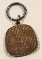 Ski Jumper Metal Fob Keychain Key Ring