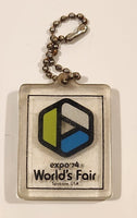 1974 Expo 74 World's Fair Spokane USA Acrylic Fob Keychain Ring