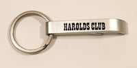 Vintage Harolds Club Casino Reno Nevada Metal Bottle Opener Fob Keychain Ring