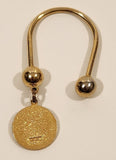 Vintage Barlow Columbus Georgia Consolidated Government 1971 Muscobee County 1826 City Chartered 1828 Enamel Metal Horse Shoe Ball End Keychain Key Ring