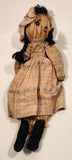 Antique Primitive Wara Ningyo Japanese Braided Straw 11" Toy Voodoo Rag Doll