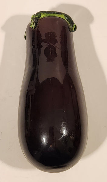Vintage Art Glass Fruit Eggplant 6" Long Ornament