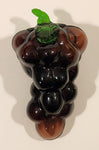 Vintage Art Glass Fruit Purple Grapes Bunch 4" Tall Ornament
