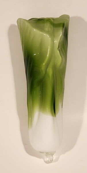 Vintage Art Glass Vegetable Romaine Lettuce 8" Long Ornament