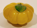 Vintage Art Glass Fruit Yellow Squash 2 1/2" Tall Ornament Has Chip