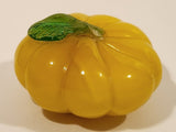 Vintage Art Glass Fruit Yellow Squash 2 1/2" Tall Ornament Has Chip