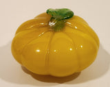 Vintage Art Glass Fruit Yellow Squash 2 1/2" Tall Ornament Has Chip