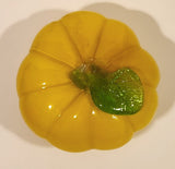 Vintage Art Glass Fruit Yellow Squash 2 1/2" Tall Ornament Has Chip