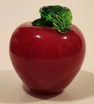 Vintage Art Glass Fruit Red Apple 3 3/4" Tall Ornament
