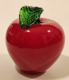 Vintage Art Glass Fruit Red Apple 3 1/2" Tall Ornament