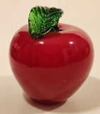 Vintage Art Glass Fruit Red Apple 3 3/4" Tall Ornament
