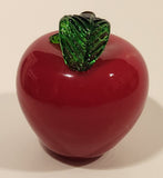Vintage Art Glass Fruit Red Apple 3 1/2" Tall Ornament
