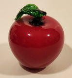 Vintage Art Glass Fruit Red Apple 3 3/4" Tall Ornament