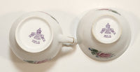 Vintage Delphine Red Rose Gold Trim Bone China Sugar Bowl and Creamer Pitcher Jug Made in England