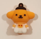 Sanrio Hello Kitty Pompompurin Orange 1 1/4" Tall Rubber Toy Figure Keychain Charm