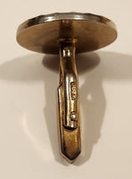 Vintage 1953 Omega Queen Elizabeth II Coronation Coin Gold Tone Cufflink (Single)