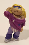 Vintage 1984 OAA Cabbage Patch Kids Girl In Purple Pink Aerobics Workout Clothes 2 1/4" PVC Toy Figure