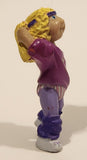 Vintage 1984 OAA Cabbage Patch Kids Girl In Purple Pink Aerobics Workout Clothes 2 1/4" PVC Toy Figure