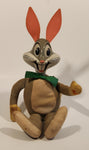Vintage 1971 Mattel Warner Bros. Bugs Bunny Pull String 12" Tall Stuffed Toy with Plastic Head Works