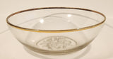 Vintage Gailstyn It's A Dilly 22K Gold Trimmed 10 1/4" Glass Salad Bowl with Embossed Floral Base