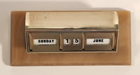 Vintage Brass Perpetual Date Calendar on Bakelite Base