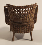 Vintage Wilhelmina Hand Made Wicker Chair Dollhouse Sized Miniature Toy