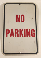No Parking Red Letters 11 3/4" x 17 3/4" Authentic Retired Metal Road Street Sign
