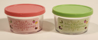 Miniature Toy Dollhouse Size Boba Bubble Tea Fruit Bursts & Jelly Toppings Containers Set of 2