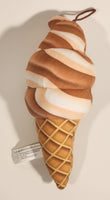 2023 Classic Toy Co. Butterscotch Swirl Ice Cream Cone 9" Stuffed Plush Toy